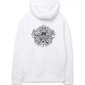 Vans Толстовка с капюшоном из флиса с буквенным узором, мужская белая VN0A49SNYXB M