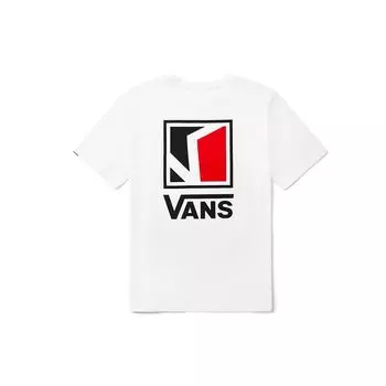 Vans Logo Print Round Neck Short Sleeve T-Shirt Men Tops White VN0A4P4GWHT