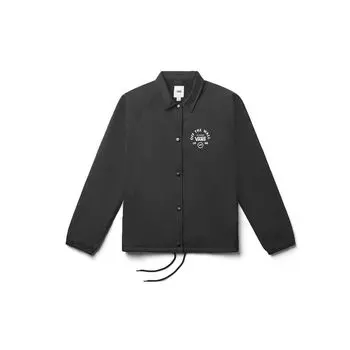 Vans Куртка тренера с принтом логотипа, женская, черная VN0A47U2BLK M