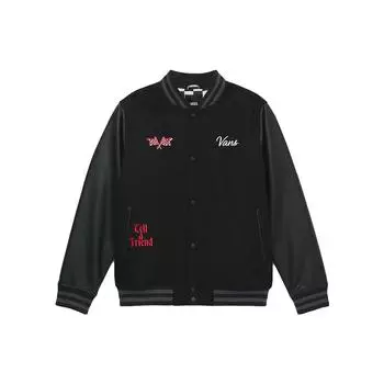 Vans Однобортная однобортная куртка с буквенным принтом, мужские куртки черного цвета VN0008G4BLK XL