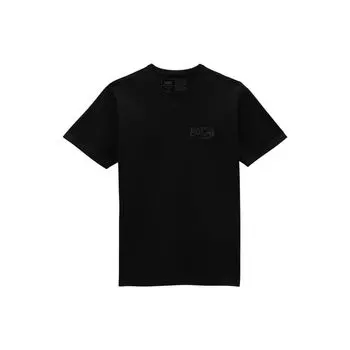 Vans Однотонная футболка с короткими рукавами и буквенным принтом, унисекс, черные VN000056BLK M