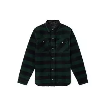 Vans Однотонная клетчатая двусторонняя повседневная флисовая куртка Мужские куртки Зеленая VN0A5KLOHNB M