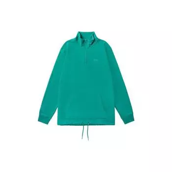 Vans Однотонная спортивная повседневная свободная толстовка с воротником-стойкой на молнии с капюшоном для мужчин, зеленая VN0A3W3DUUX S