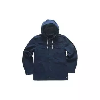 Vans однотонная свободная однобортная куртка с капюшоном и длинным рукавом, мужские куртки синего цвета VN0A36JLLKZ S