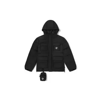 Vans однотонный многофункциональный пуховик с маленькой сумкой и несколькими карманами, унисекс, верхняя одежда, черный VN0A7YJNBLK S