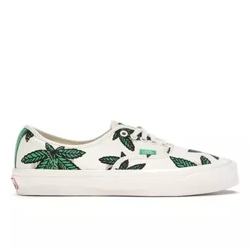 Vans OG Authentic LX Sweet Leaf — белые кроссовки унисекс, зеленые VN0A4BV94JM 37
