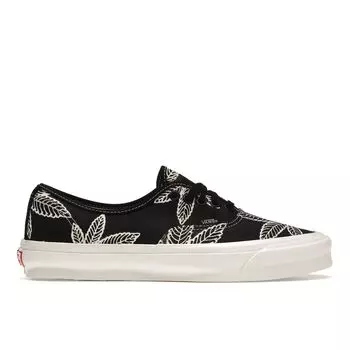 Vans OG Authentic LX Sweet Leaf — черные кроссовки унисекс, белые VN0A4BV94JN 36