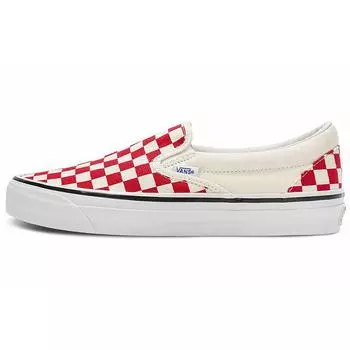 Vans OG Classic Slip-On LX Checkerboard — гоночные красные кроссовки унисекс Classic-White VN0A32QNTYR 34.5