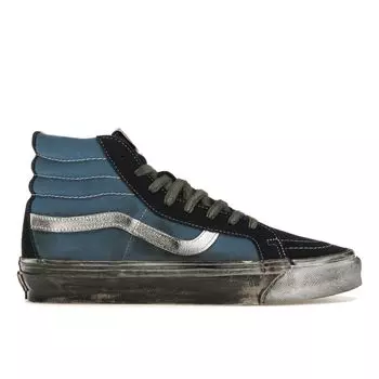 Vans OG Sk8-Hi LX Stressed - Темно-синие кроссовки унисекс Blue Stressed-Navy Stv-Navy VN0A4BVBNGJ 42.5