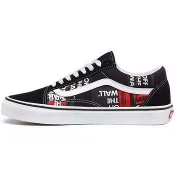 Vans Old Skool Packing Tape — черные кроссовки унисекс Red True-White VN0A4U3BWZ4