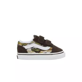 Vans Коричневые детские кроссовки Old Skool V для малышей, окрашенные в камуфляжный цвет, разноцветные VN0009RCBF0 19