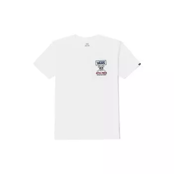 Vans One Piece Luffy Соломенная шляпа Футболка с круглым вырезом и принтом пиратов Топы унисекс Белый VN000CB2WHT L