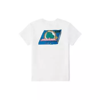 Vans OTW Artist Tyakasha Collaboration с мультяшным принтом, повседневная футболка с круглым вырезом и короткими рукавами, женские топы, белые VN0A4MNKWHT M