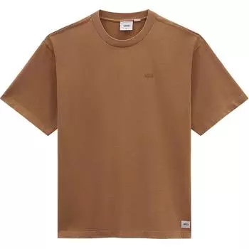 Vans OTW SS24 Однотонный потертый свитер с круглым вырезом и заниженной линией плеч, футболка с коротким рукавом, топы унисекс, коричневый цвет VN000GVU1OU L