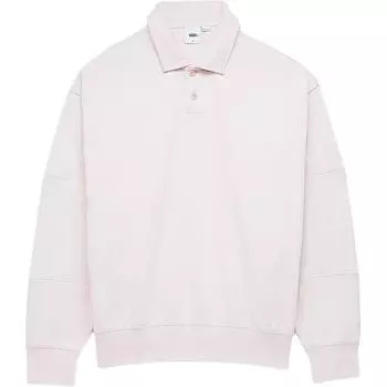 Vans OTW SS24 стираная винтажная толстовка-поло с полумолнией, свободная, с длинным рукавом, унисекс, толстовка розового цвета VN000GW2RF8 XL