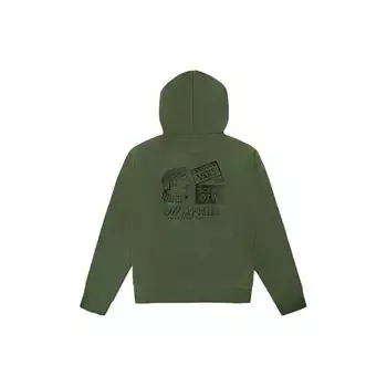 Vans Толстовка с капюшоном Paint Drip Fun Pattern для мужчин, темно-зеленая VN0A54P5461 L