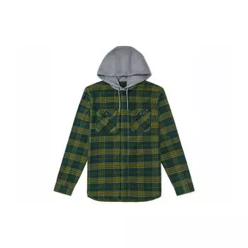 Vans Parkway Ii Повседневная клетчатая рубашка с капюшоном и длинным рукавом Мужские рубашки Темно-зеленый VN0A4RZBZ24 M