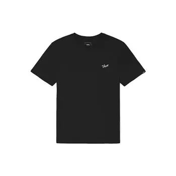 Vans Популярная свободная футболка с круглым вырезом и цветочным принтом унисекс-топы черного цвета VN0A7TOPBLK M