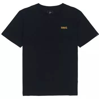 Vans Повседневная футболка с круглым вырезом и коротким рукавом с рисунком динозавра из мультфильма, мужские топы черного цвета VN0A7PZFBLK M