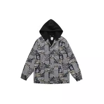Vans Повседневная куртка с капюшоном с принтом по всей поверхности, мужские куртки, черные VN0A7Q1CYAK S