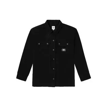 Vans Повседневная куртка с логотипом и микропринтом, однотонный воротник, рабочая куртка, женская куртка, черный цвет VN0A5LLCBLK XL