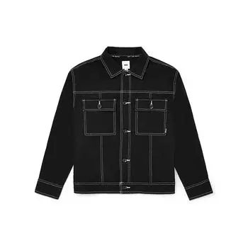 Vans Повседневная спортивная джинсовая куртка Женские куртки Черный VN0A47U7BLK S