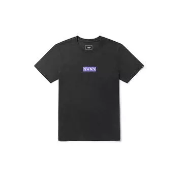 Vans Повседневная Спортивная Футболка с Коротким Рукавом и Круглым Вырезом Унисекс Топы Черный VN0A3TYABLK S