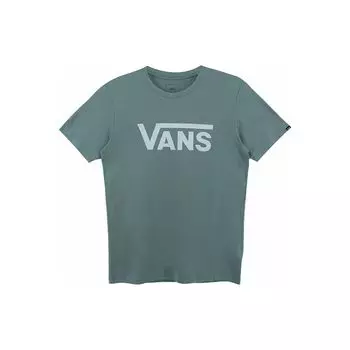 Vans Простая футболка с логотипом и буквенным принтом, американская винтажная классика, круглый вырез, короткий рукав, мужские топы, небесно-голубой цвет VN0A4MM6YV2 M