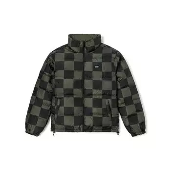 Vans Reversible клетчатый пуховик с длинным рукавом и воротником-стойкой унисекс верхняя одежда оливково-зеленый VN00090RKCZ XS