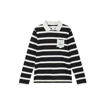 Vans Рубашка поло с цветными блоками и полосатым принтом, мужская, черная VN0A7Q1KH9A S