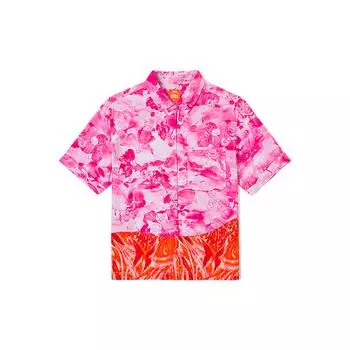 Vans Рубашка поло с градиентным принтом логотипа Collina Strada, унисекс, розовая VN00039R22W L