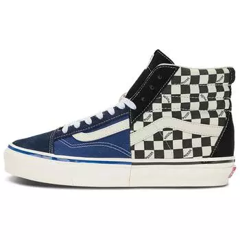 Vans Шахматная доска Premium Clash the Wall — черные, синие кроссовки унисекс, белые VN000CNKBKC 42