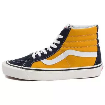 Vans Sk8-Hi 38 DX Anaheim Factory OG Темно-синие кроссовки унисекс Желтые VN0A38GFUBT