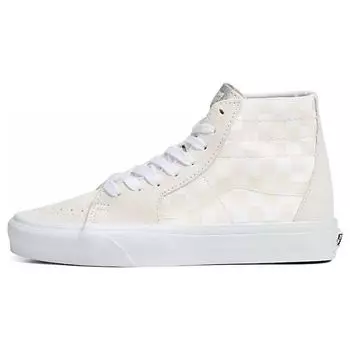 Vans Sk8-Hi конические кроссовки унисекс с кристаллами и боковой полоской в шахматном порядке кремово-белые VN0A7Q62C13 36.5