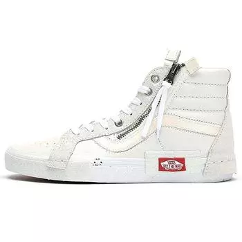Vans Sk8-Hi Reissue CAP Glitter Mix — белые кроссовки унисекс Blanc-De-Blanc True-White VN0A3WM1TUT