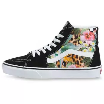 Vans Sk8-Hi Tropical Animal Check черные женские кроссовки True-White VN0A4U3C2FB 38