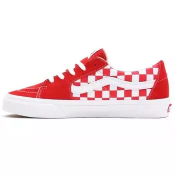 Vans Sk8-Low Checkerboard — гоночные красные кроссовки унисекс True-White VN0A4UUK4W9 40.5