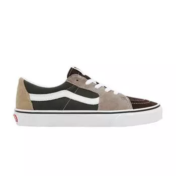Vans Sk8-Low Color Block — кроссовки унисекс Demitasse Brown True-White VN0A4UUKB7J 35