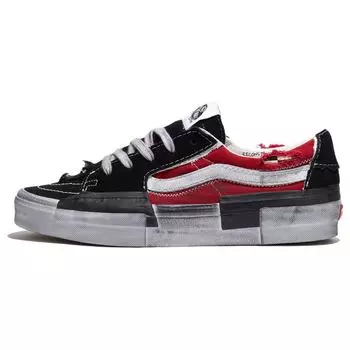 Vans Sk8 Low удобные универсальные классические нескользящие низкие кроссовки для скейтбординга унисекс черные красные VN0009QS458 36