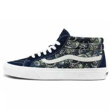 Vans Sk8-Mid Reissue Paisley — классические синие кроссовки унисекс VN0A391FITN 37