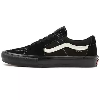 Vans Skate Sk8-Low Checkboard — черные кроссовки унисекс Marshmallow VN0A5FCF1KP