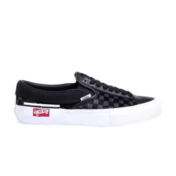 Vans Slip-On Cap LX Pony Checkered Unisex Sneakers Black True-White VN0A3TKSVSN
