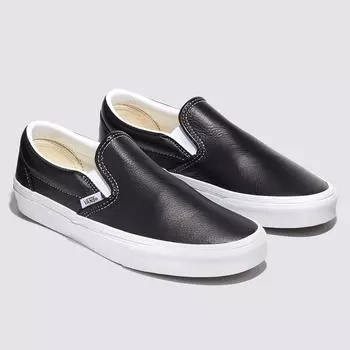 Vans Слип-он из кожи черного и настоящего белого цвета Vn000ct5bpb1 220