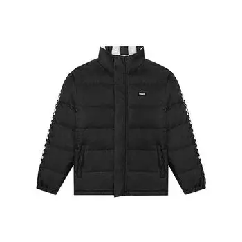 Vans Стеганая легкая двусторонняя клетчатая куртка-пуховик с воротником-стойкой, мужская верхняя одежда, черный цвет VN0A5H6TBLK S