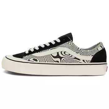 Vans Style 136 Decon VR3 SF Trippy Grain — черные кроссовки унисекс White Trippy-Grain-Black VN0A4BX9BKA 36