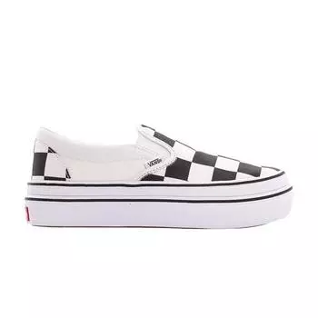 Кроссовки унисекс без шнуровки Vans Super ComfyCush Classics Checker Black Off-White VN0A4U1FXT4 35