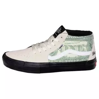 Vans Supreme x Skate Grosso Mid Dollar Bill — белые кроссовки унисекс кремового цвета VN0A5FCGWHT 42