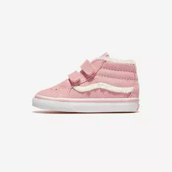 [Vans] Toddler Sherpa Skate Mid Reissue Velcro - Pink, VN000CQ0PNK, 1010110433, Popular Korean Shoes 160