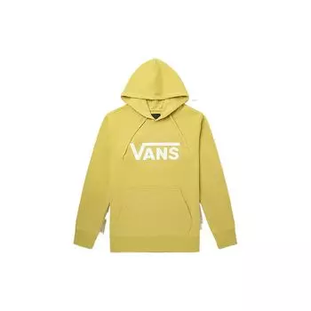 Vans Толстовка с капюшоном и логотипом с буквенным принтом, однотонная, на шнурке, унисекс, светло-желтая VN0A4MM9ZB81 S