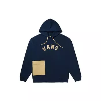 Vans Толстовка с капюшоном и логотипом, унисекс, темно-синяя VN0002HBLKZ S